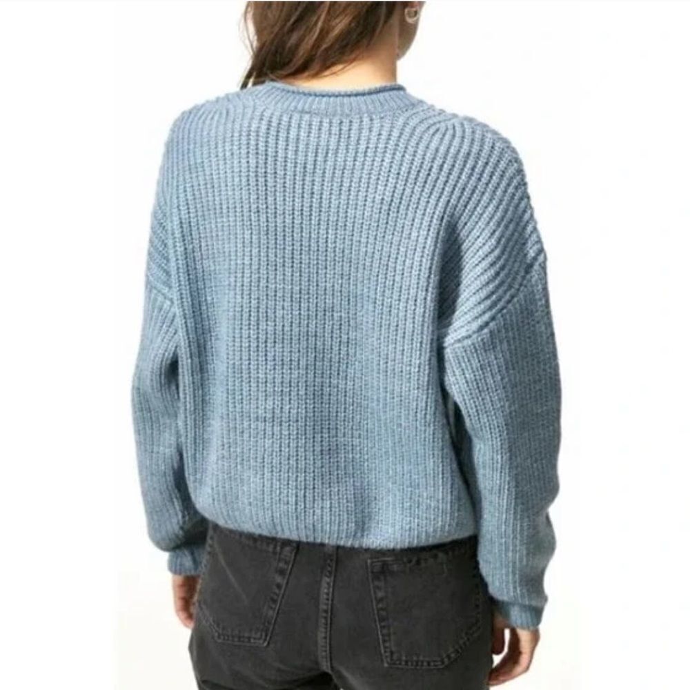 NEW BDG Urban Outfitters Fisherman Knit Sweater Blue Large - Picture 2 of 11
